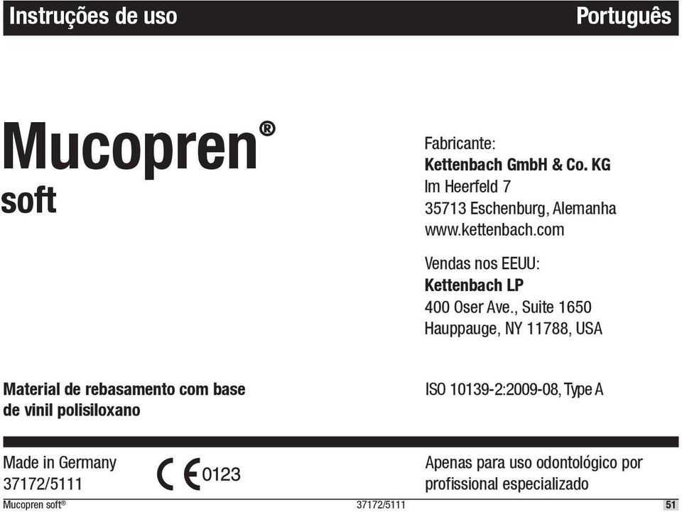 com Vendas nos EEUU: Kettenbach LP 400 Oser Ave.