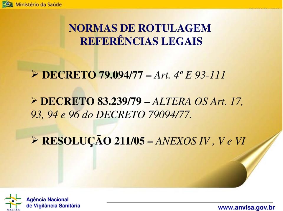 4º E 93-111 DECRETO 83.239/79 ALTERA OS Art.