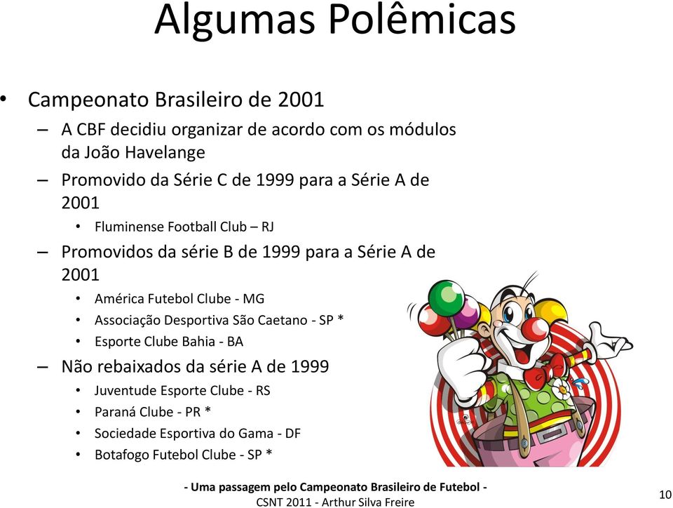 A de 2001 América Futebol Clube - MG Associação Desportiva São Caetano - SP * Esporte Clube Bahia - BA Não rebaixados da
