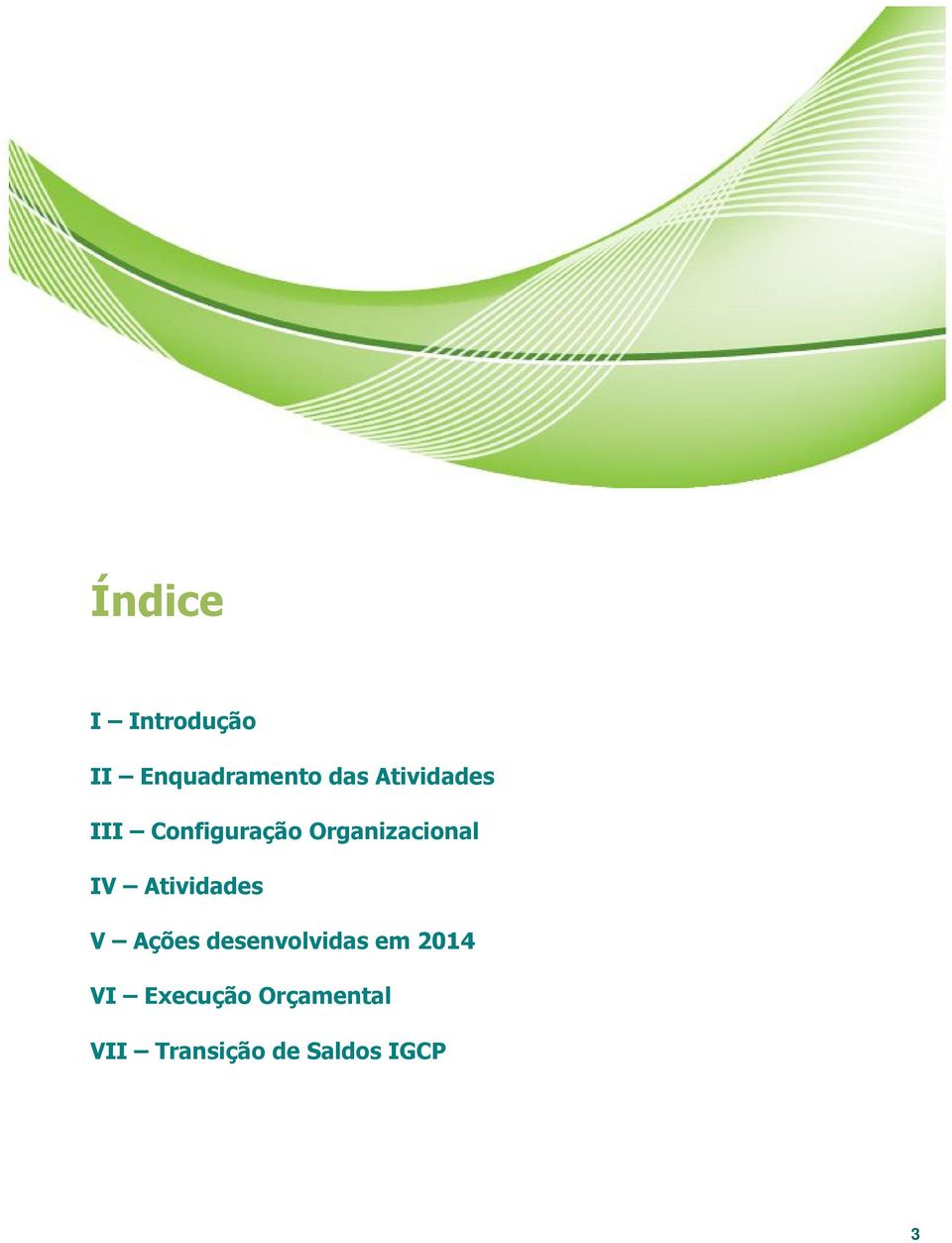 Atividades V Ações desenvolvidas em 2014 VI