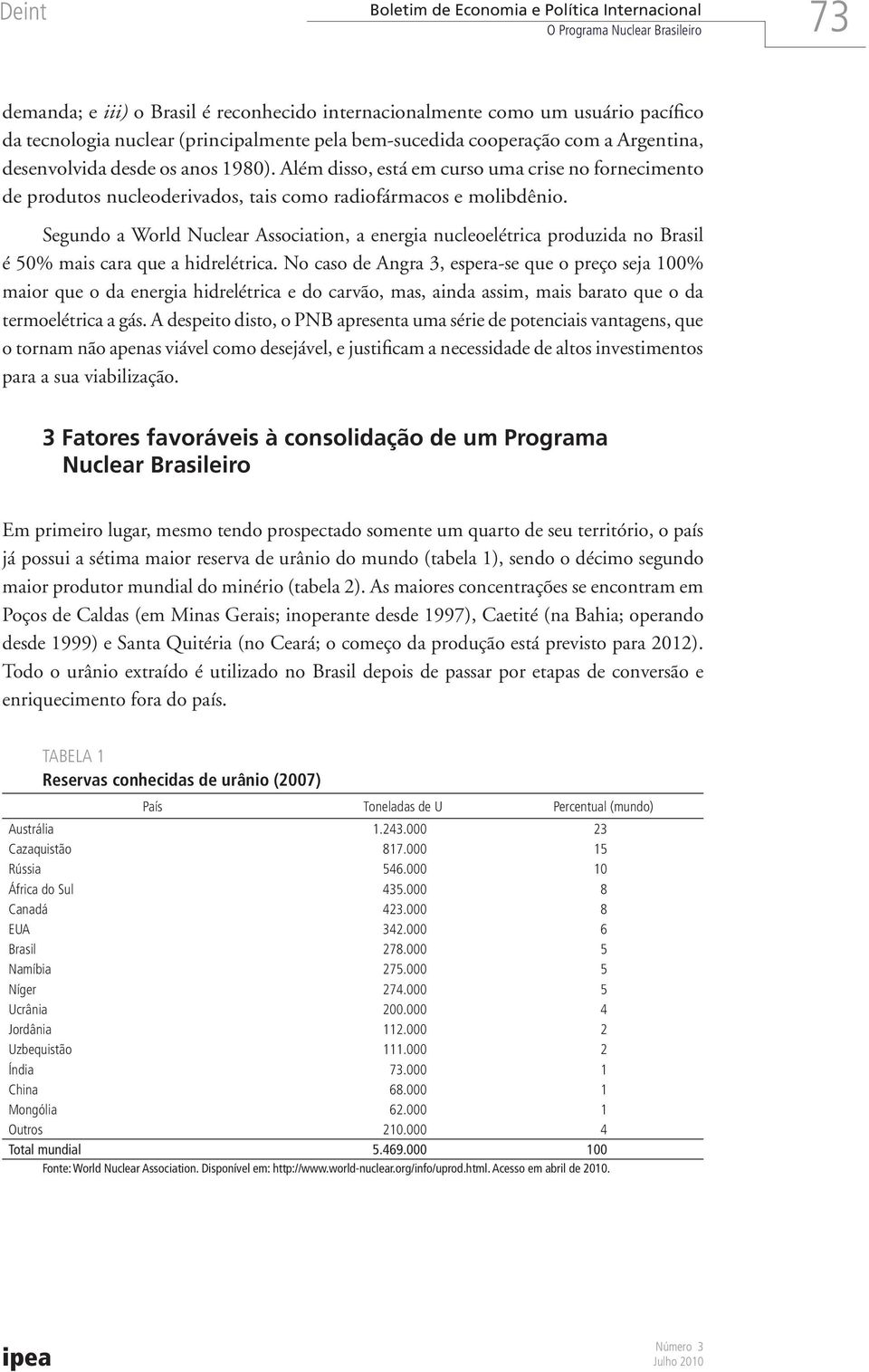 Segundo a World Nuclear Association, a energia nucleoelétrica produzida no Brasil é 50% mais cara que a hidrelétrica.