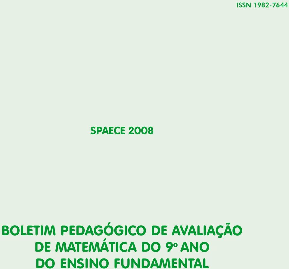 AVALIAÇÃO DE MATEMÁTICA DO