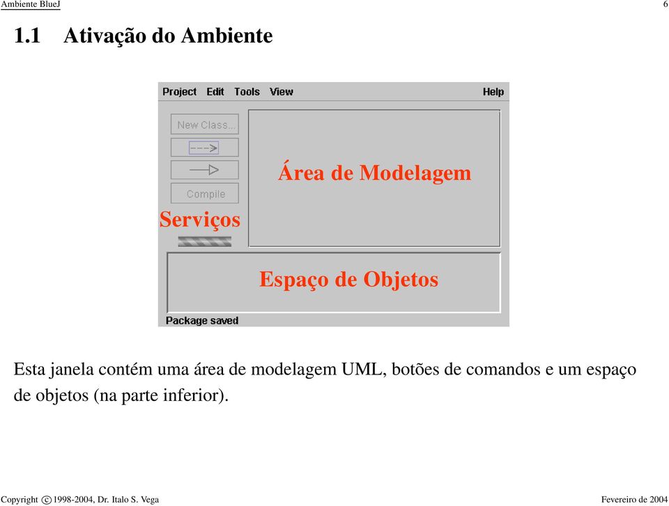 Modelagem Espaço de Objetos Esta janela contém