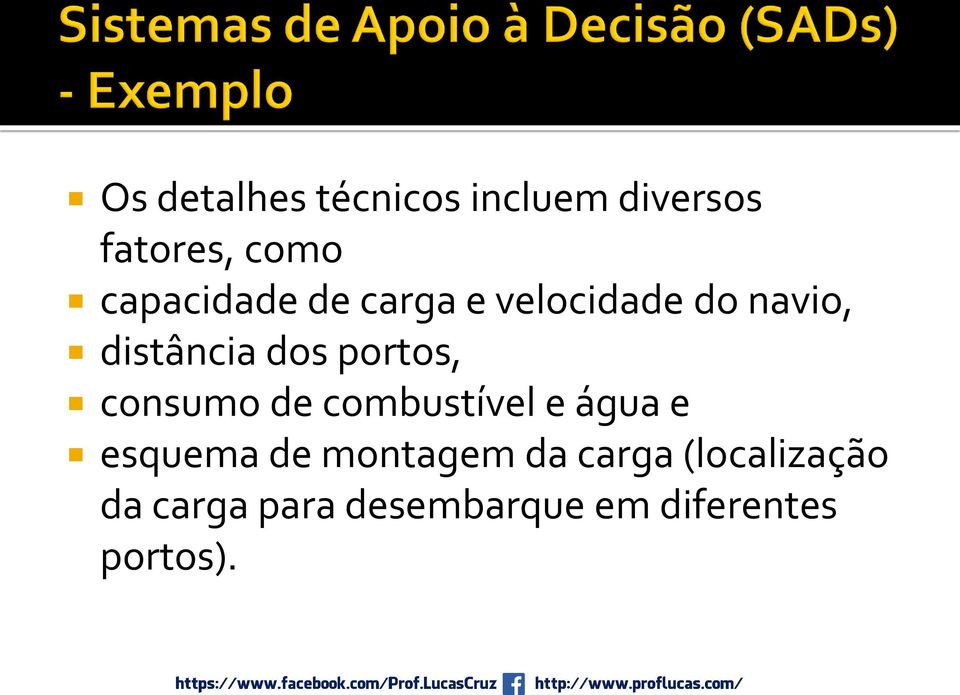 portos, consumo de combustível e água e esquema de montagem