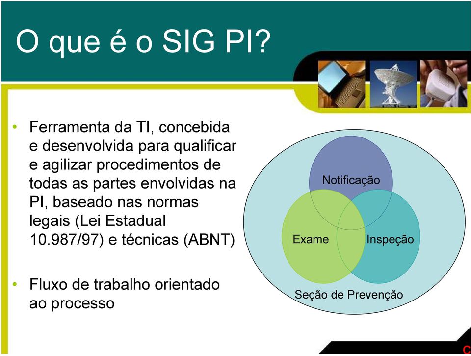 procedimentos de todas as partes envolvidas na PI, baseado nas normas