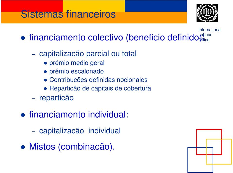 Contribucões definidas nocionales Reparticão de capitais de cobertura