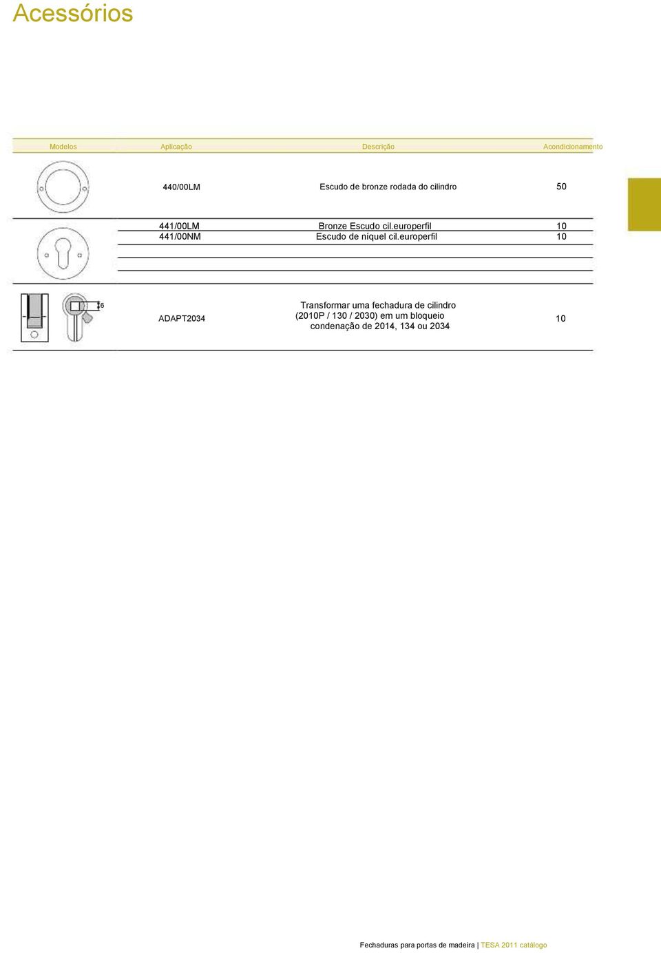 europerfil 6 ADAPT2034 Transformar uma fechadura de cilindro (20P / 130 / 2030)