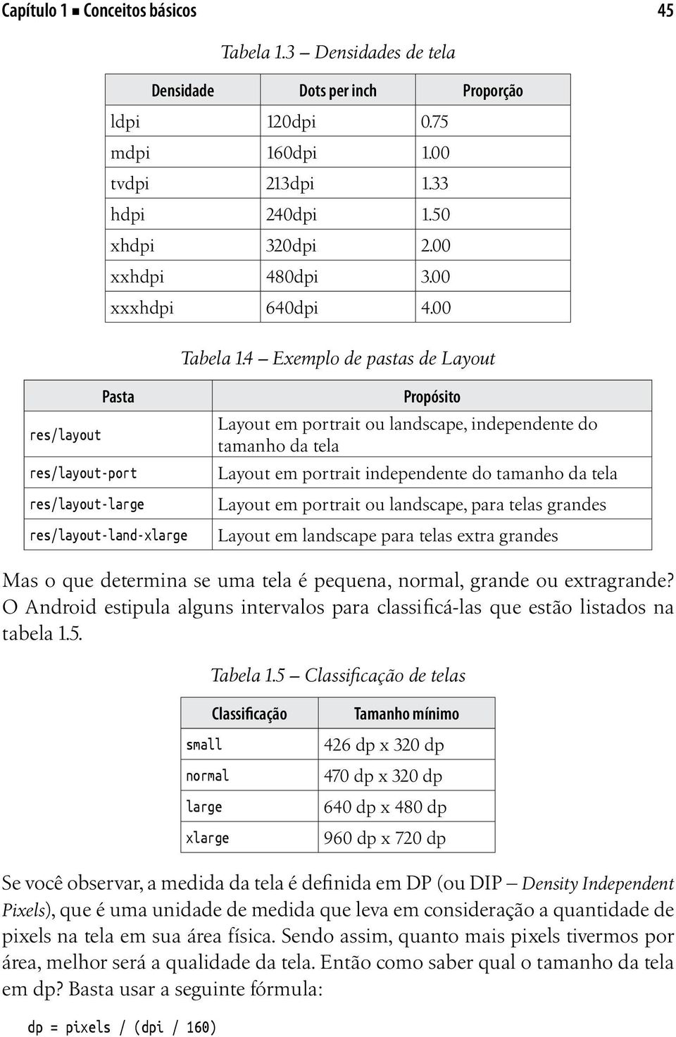 4 Exemplo de pastas de Layout Pasta res/layout res/layout-port res/layout-large res/layout-land-xlarge Propósito Layout em portrait ou landscape, independente do tamanho da tela Layout em portrait