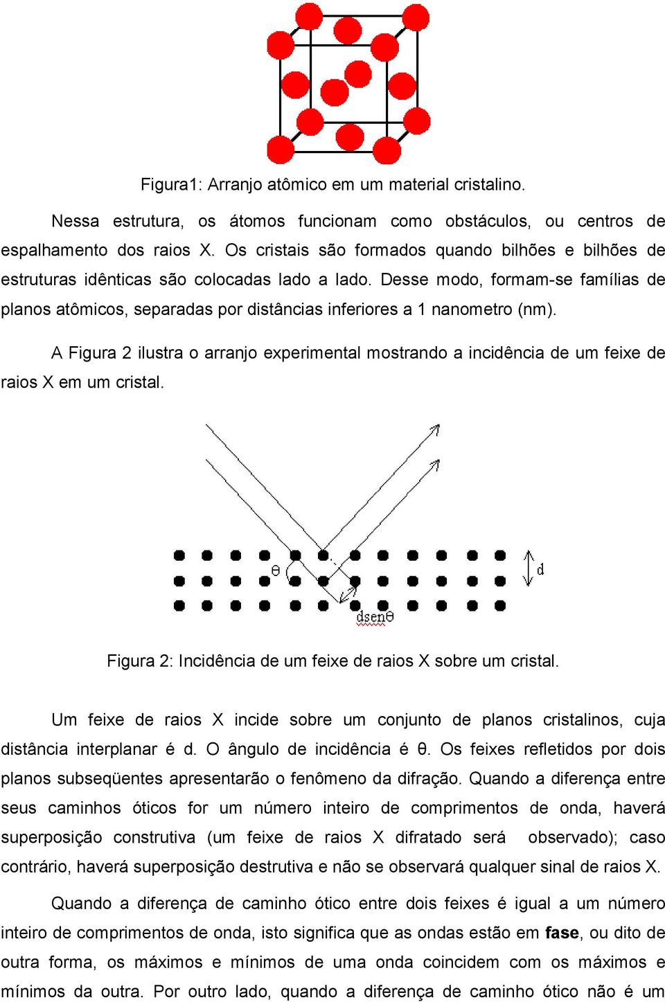 Desse modo, formam-se famílias de planos atômicos, separadas por distâncias inferiores a 1 nanometro (nm).