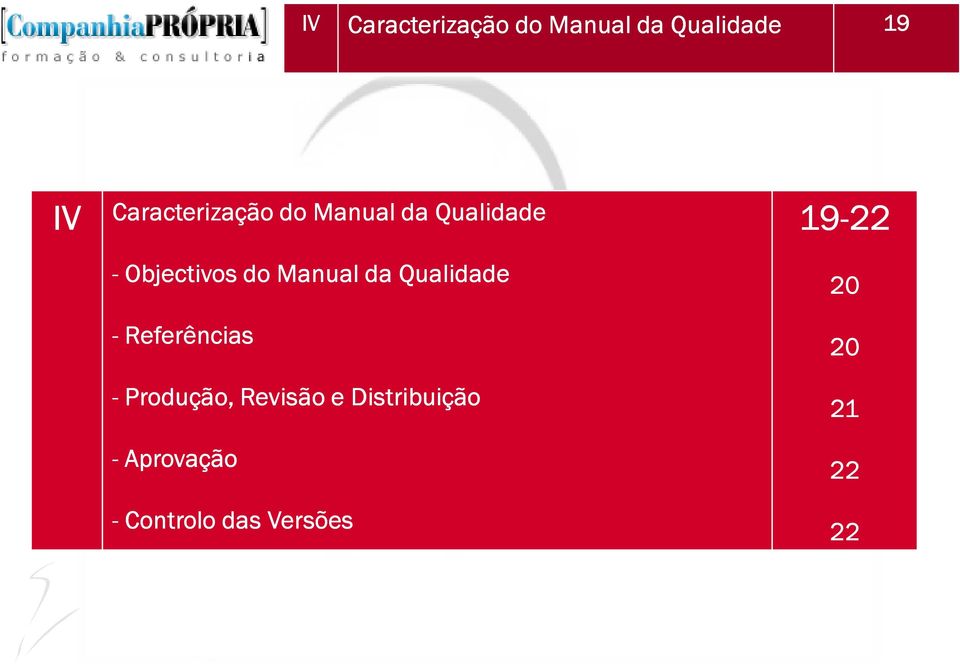 Manual da Qualidade - Referências - Produção, Revisão e