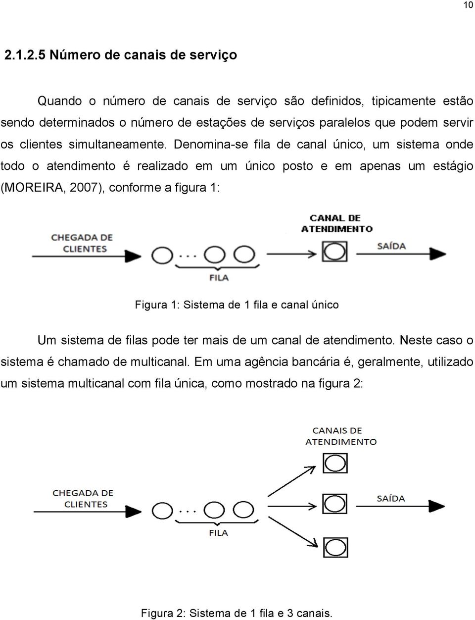 Denomina-se fila de canal único, um sistema onde todo o atendimento é realizado em um único posto e em apenas um estágio (MOREIRA, 2007), conforme a figura 1: Figura 1: