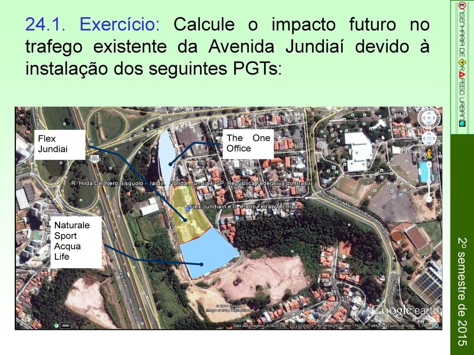 devido à instalação dos seguintes PGTs: