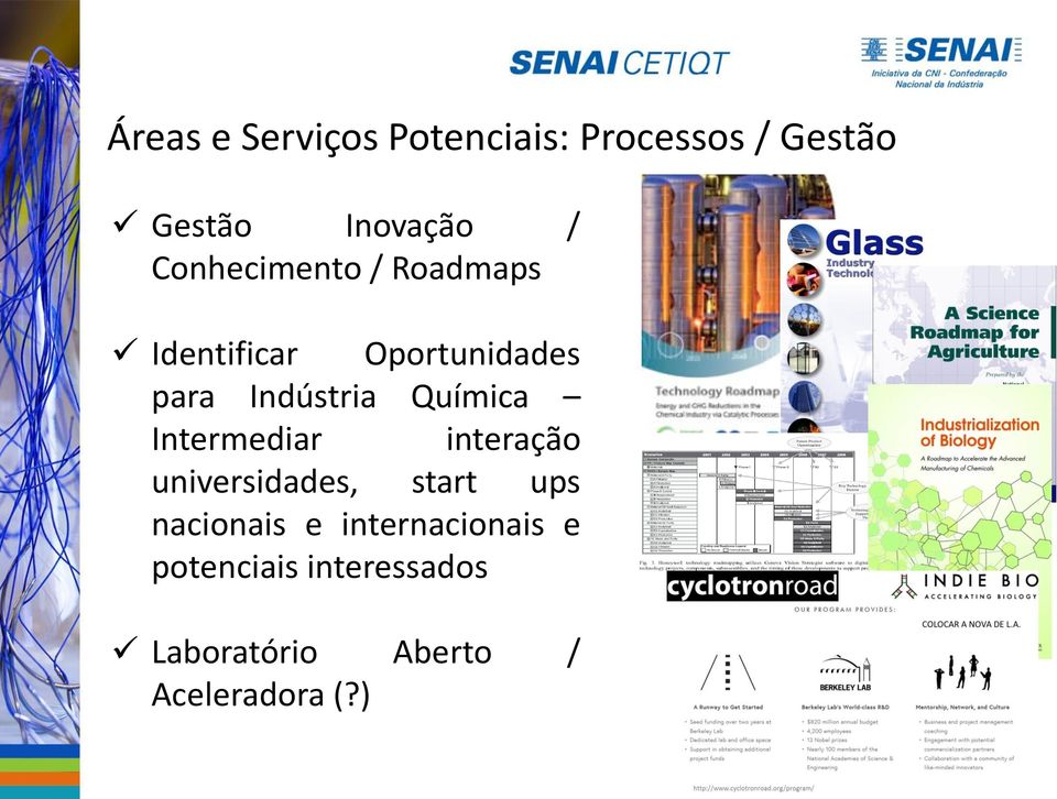 Química Intermediar interação universidades, start ups nacionais e