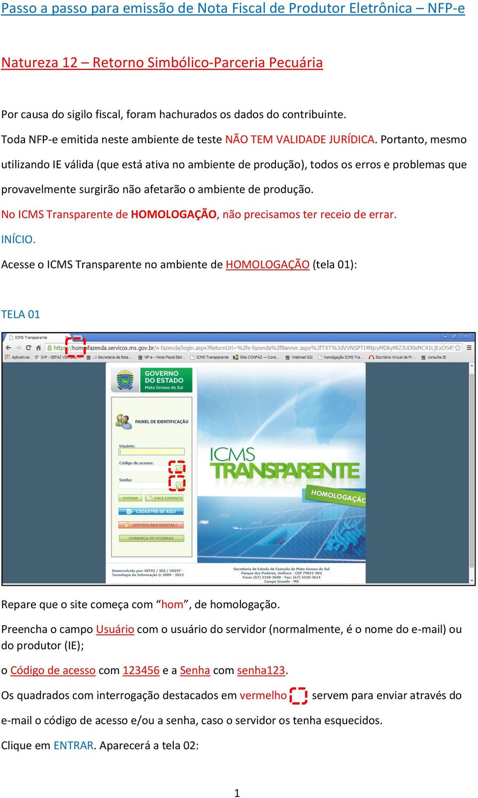 Portanto, mesmo utilizando IE válida (que está ativa no ambiente de produção), todos os erros e problemas que provavelmente surgirão não afetarão o ambiente de produção.