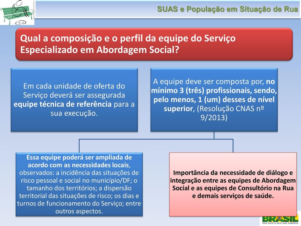 necessidades locais, observados: a incidência das situações de risco pessoal e social no município/df; o tamanho dos territórios; a dispersão territorial das situações de risco; os dias e turnos