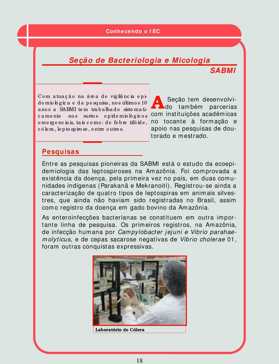 Pesquisas Seção tem desenvolvido também parcerias com instituições acadêmicas no tocante à formação e apoio nas pesquisas de doutorado e mestrado.