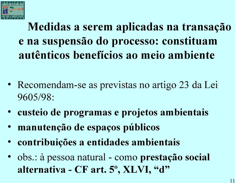 de programas e projetos ambientais manutenção de espaços públicos contribuições a entidades