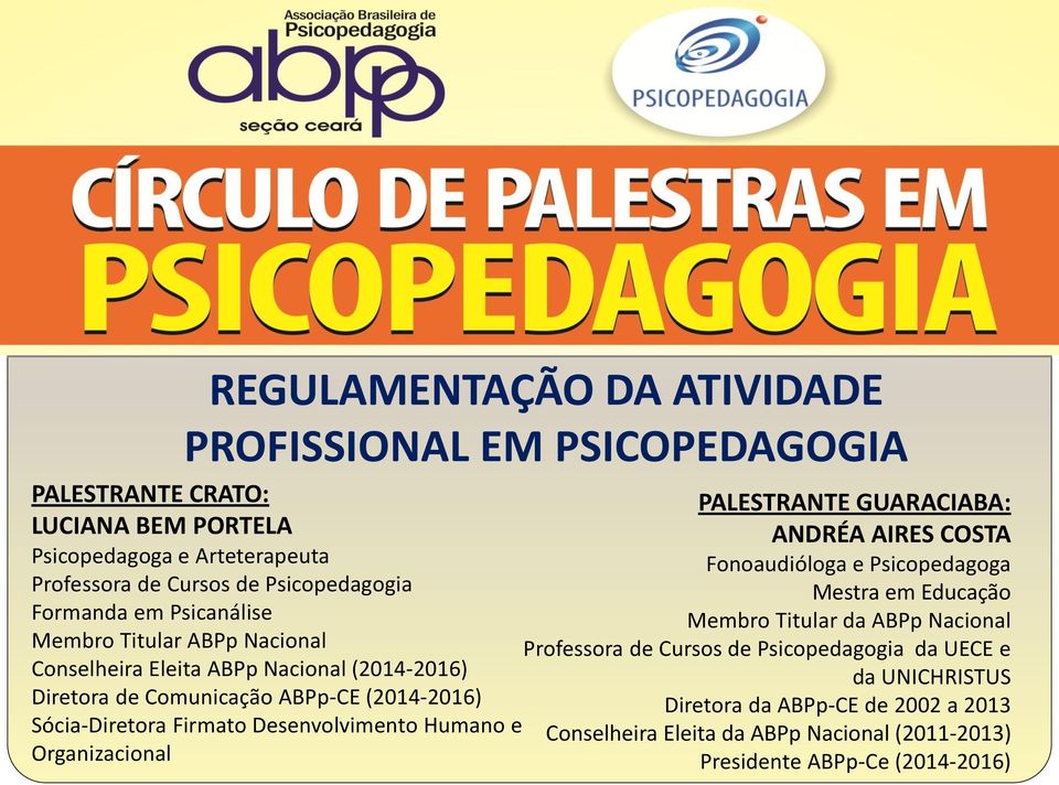 Desenvolvimento Humano e Organizacional PALESTRANTE GUARACIABA: ANDRÉA AIRES COSTA Fonoaudióloga e Psicopedagoga Mestra em Educação Membro Titular da ABPp Nacional