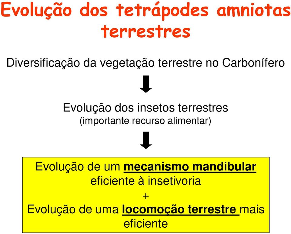 (importante recurso alimentar) Evolução de um mecanismo mandibular