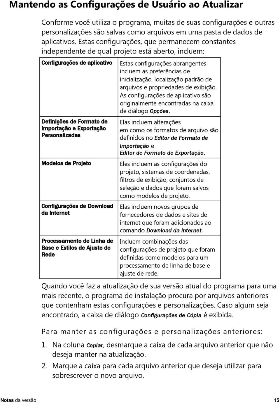 de Projeto Configurações de Download da Internet Processamento de Linha de Base e Estilos de Ajuste de Rede Estas configurações abrangentes incluem as preferências de inicialização, localização