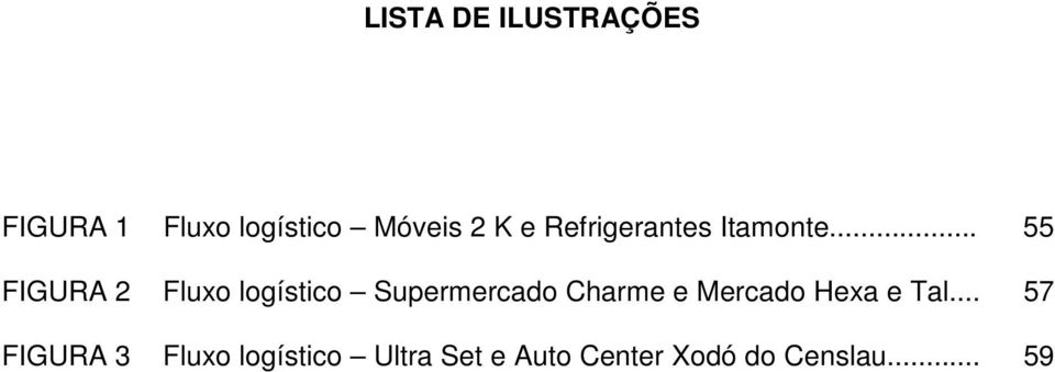 .. 55 FIGURA 2 Fluxo logístico Supermercado Charme e