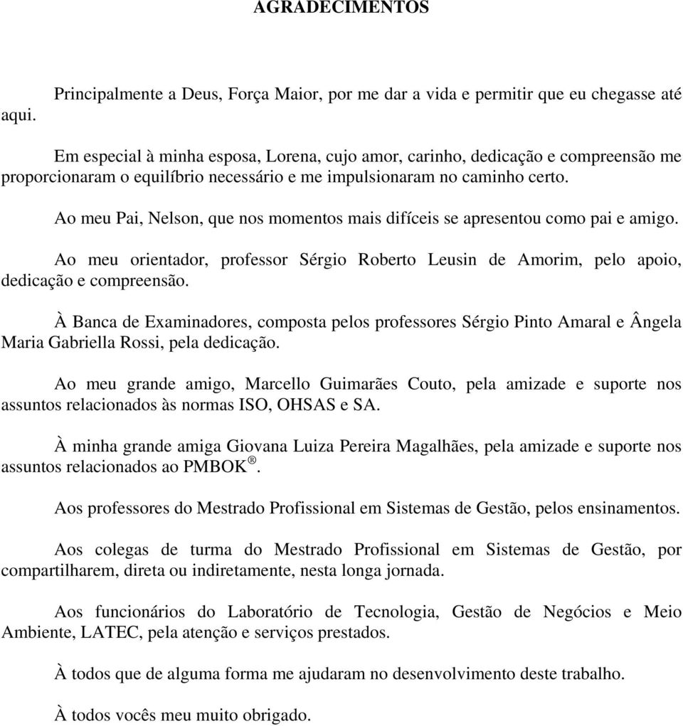 necessário e me impulsionaram no caminho certo. Ao meu Pai, Nelson, que nos momentos mais difíceis se apresentou como pai e amigo.