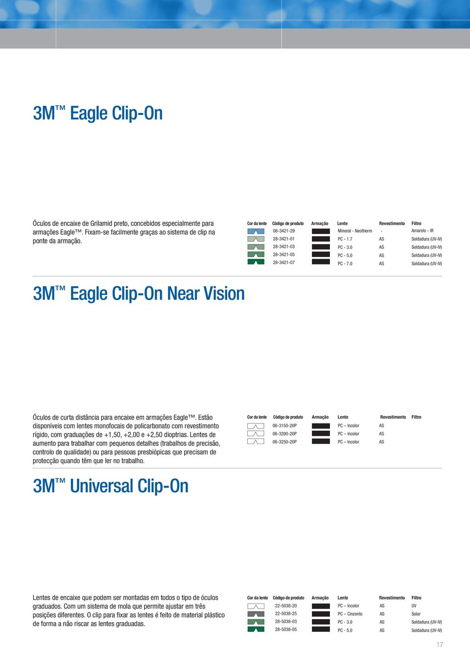 0 - Amarelo - IR Soldadura (-IV) Soldadura (-IV) Soldadura (-IV) Soldadura (-IV) 3M Eagle Clip-On Near Vision Óculos de curta distância para encaie em armações Eagle.