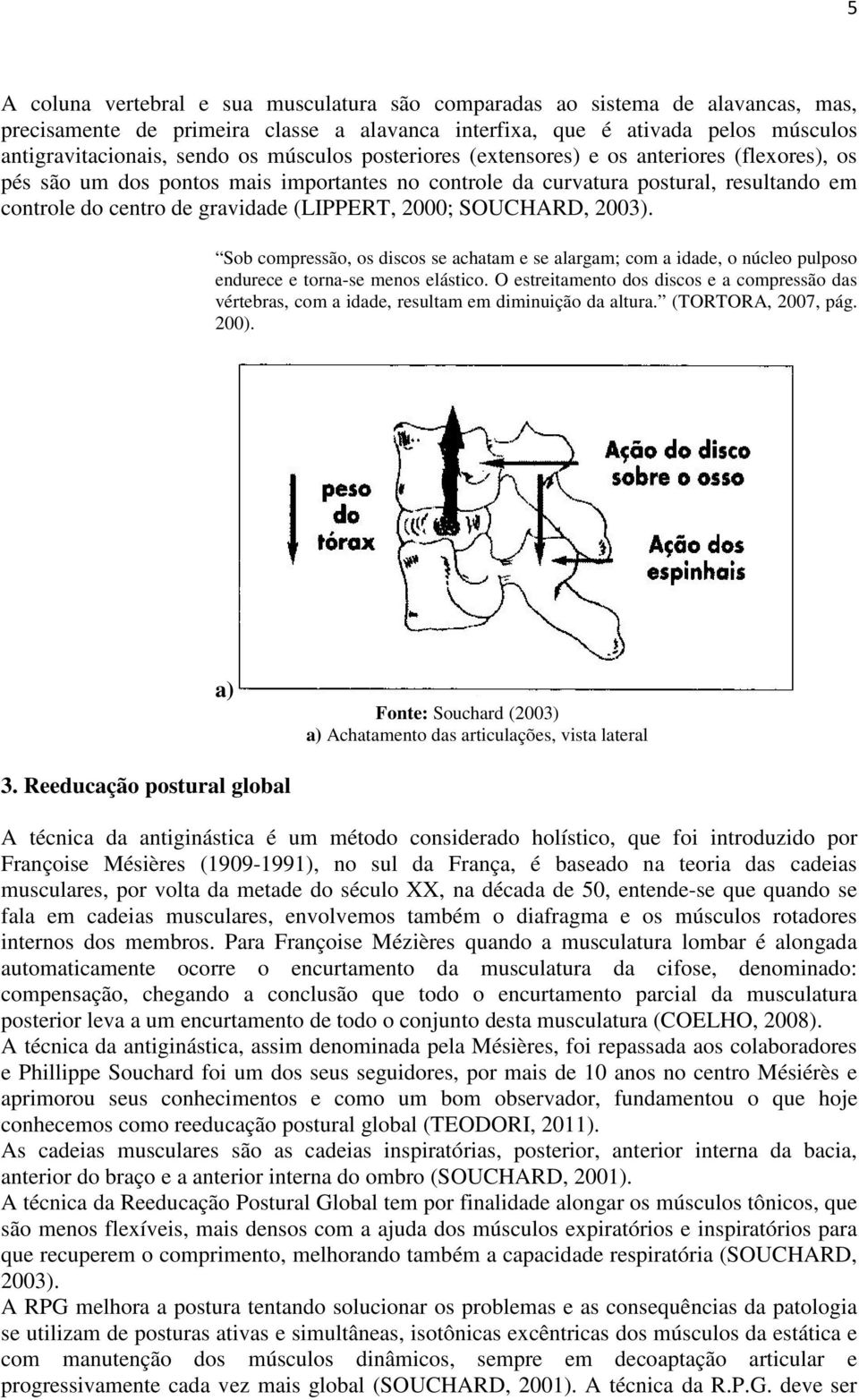 2000; SOUCHARD, 2003). Sob compressão, os discos se achatam e se alargam; com a idade, o núcleo pulposo endurece e torna-se menos elástico.