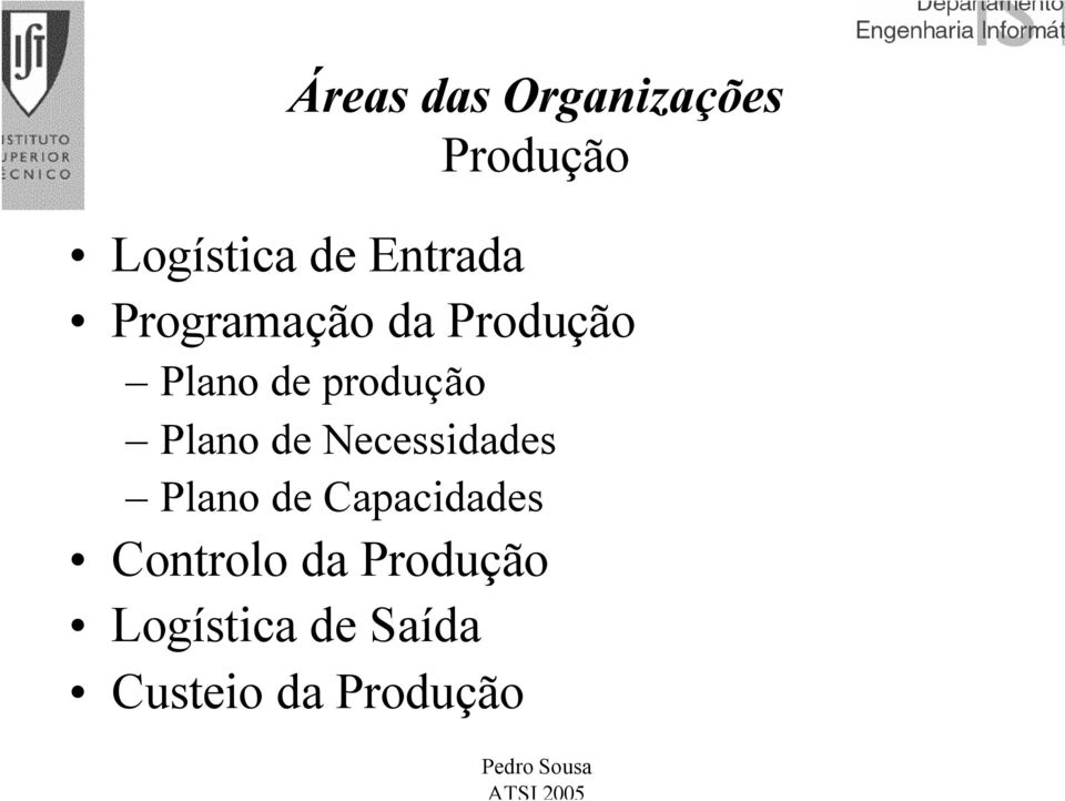 Plano de Necessidades Plano de Capacidades