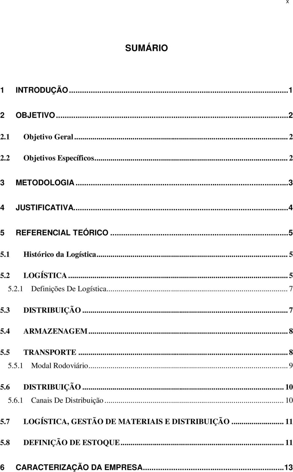 .. 7 5.3 DISTRIBUIÇÃO... 7 5.4 ARMAZENAGEM... 8 5.5 TRANSPORTE... 8 5.5.1 Modal Rodoviário... 9 5.6 DISTRIBUIÇÃO... 10 5.6.1 Canais De Distribuição.