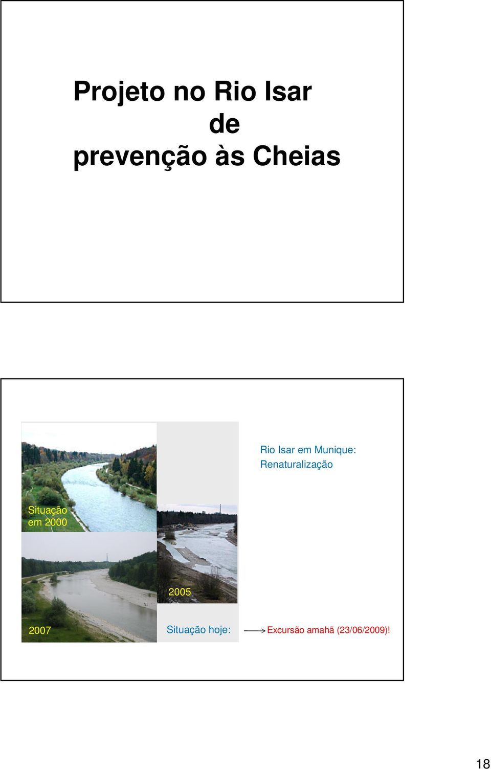 Renaturalização Situação em 2000 2005