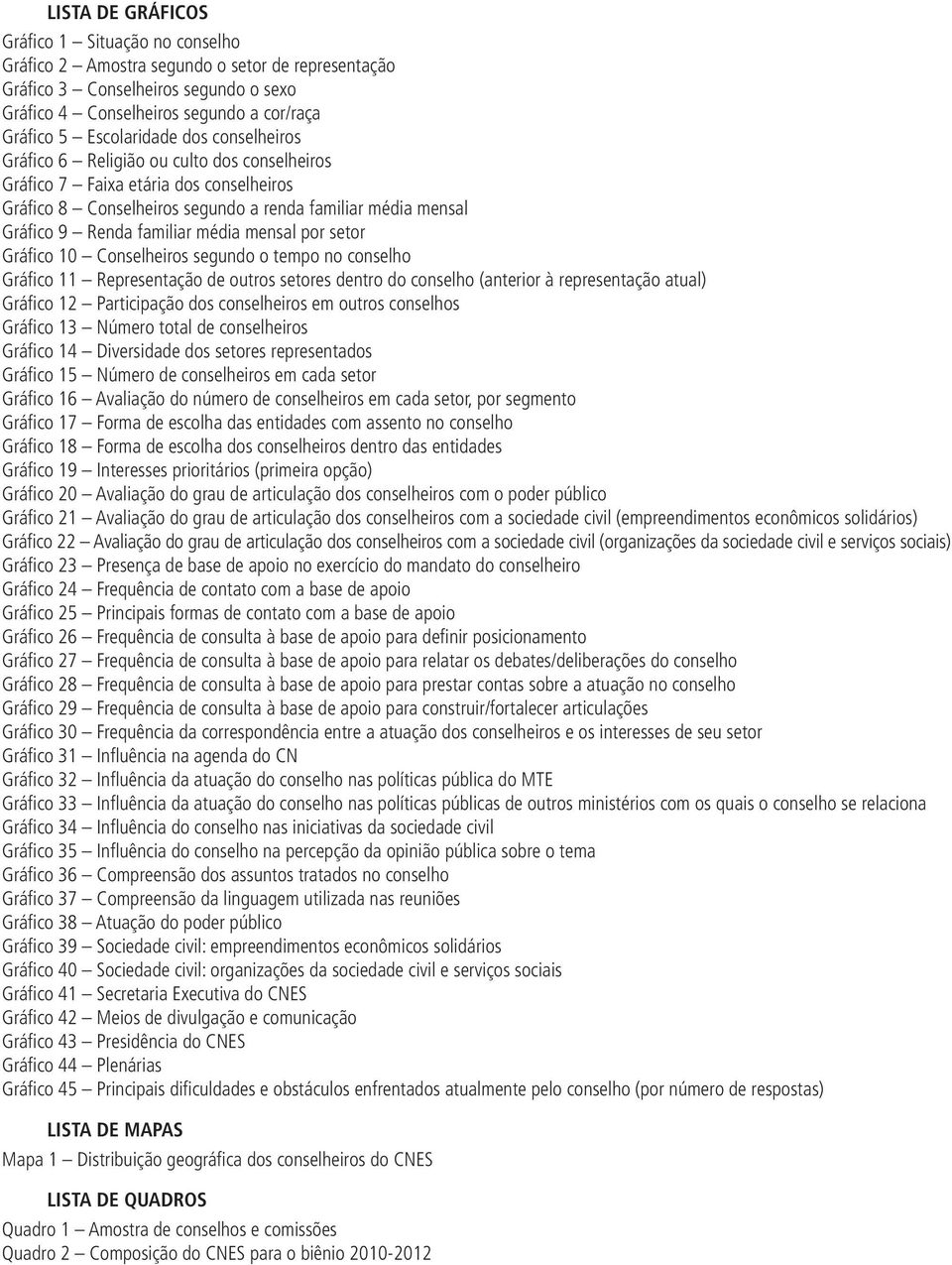 média mensal por setor Gráfico 10 Conselheiros segundo o tempo no conselho Gráfico 11 Representação de outros setores dentro do conselho (anterior à representação atual) Gráfico 12 Participação dos