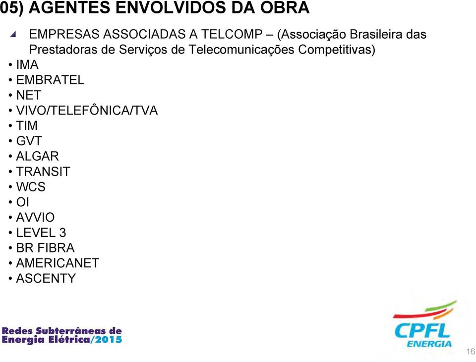 Telecomunicações Competitivas) IMA EMBRATEL NET