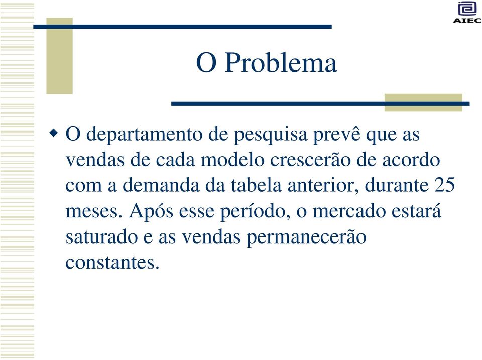 da tabela anterior, durante 25 meses.