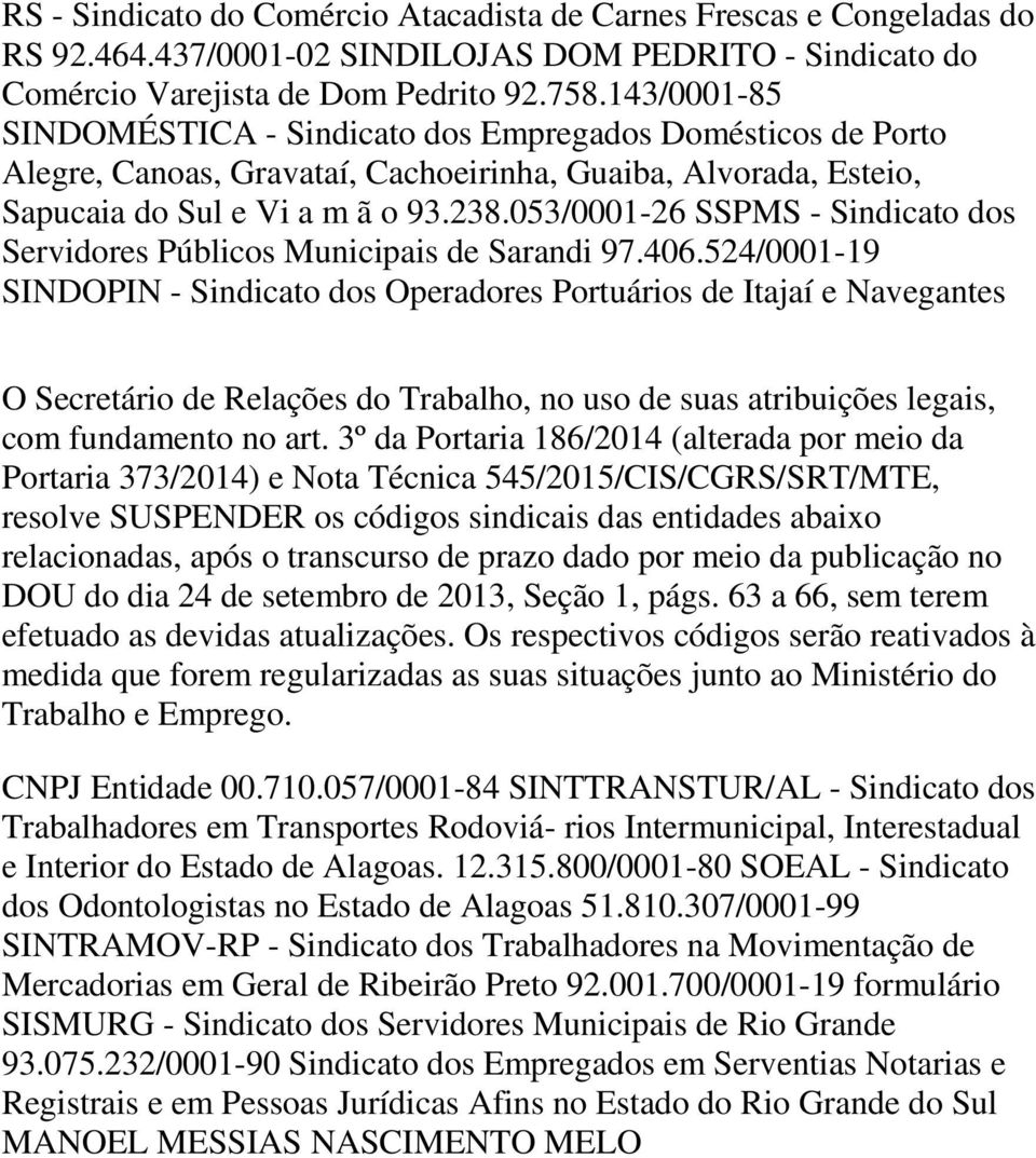 053/0001-26 SSPMS - Sindicato dos Servidores Públicos Municipais de Sarandi 97.406.