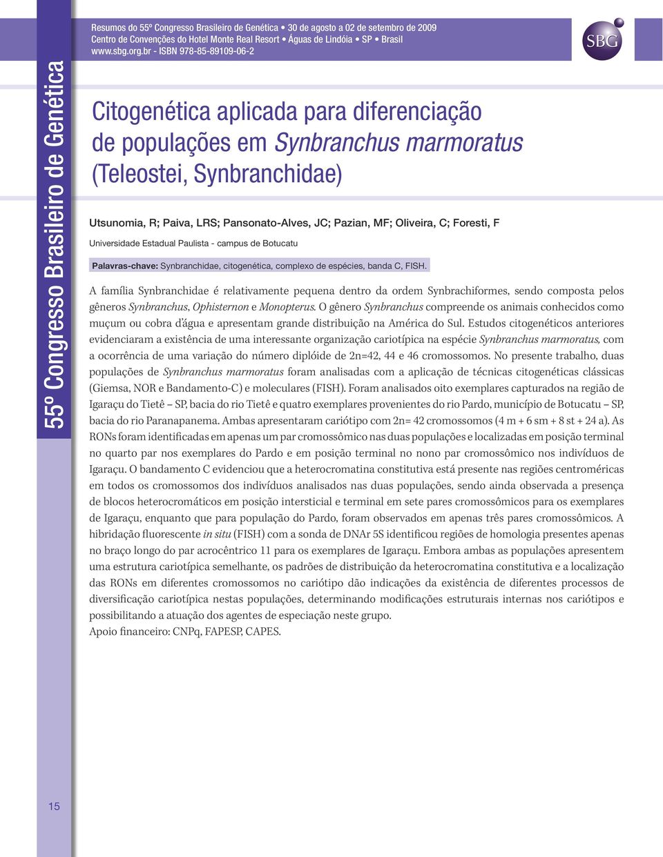 A família Synbranchidae é relativamente pequena dentro da ordem Synbrachiformes, sendo composta pelos gêneros Synbranchus, Ophisternon e Monopterus.