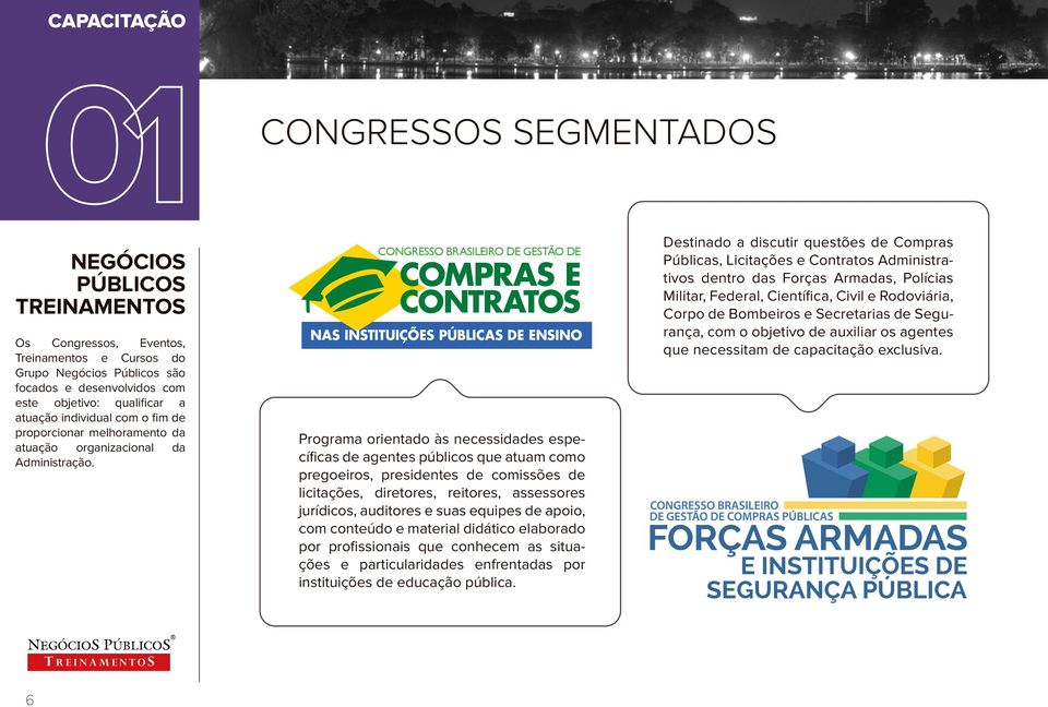 CONGRESSO BRASILEIRO DE GESTÃO DE COMPRAS E CONTRATOS NAS INSTITUIÇÕES PÚBLICAS DE ENSINO Programa orientado às necessidades específicas de agentes públicos que atuam como pregoeiros, presidentes de