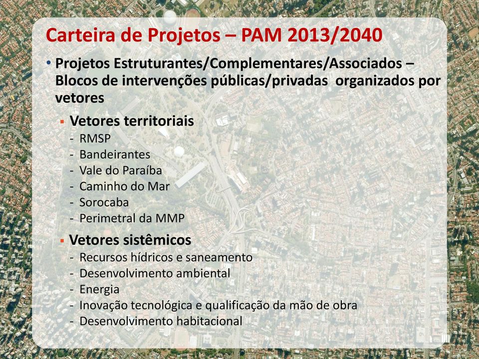 Caminho do Mar - Sorocaba - Perimetral da MMP Vetores sistêmicos - Recursos hídricos e saneamento -