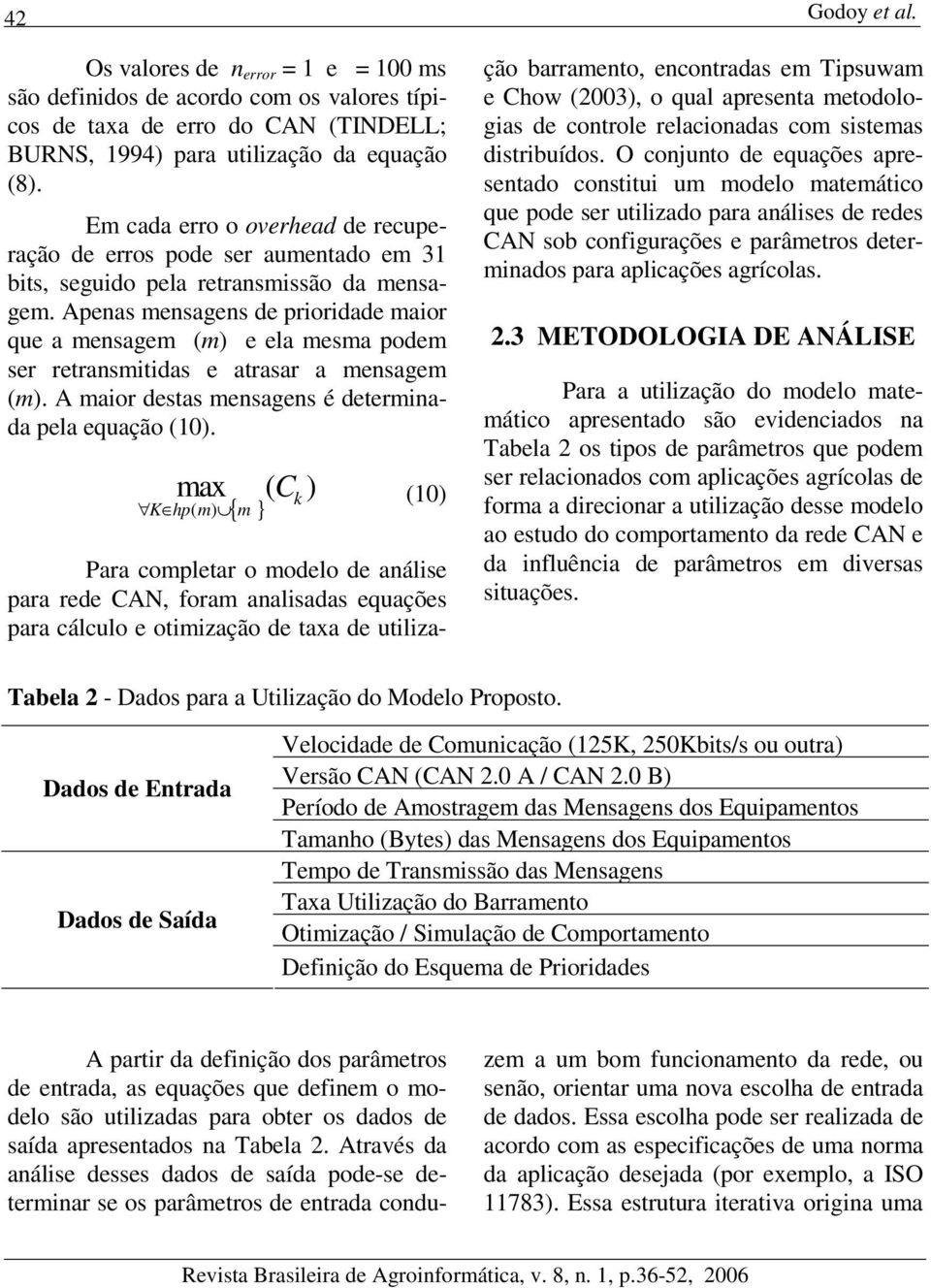 Apenas ensagens de prioridade aior que a ensage () e ela esa pode ser retransitidas e atrasar a ensage (). A aior destas ensagens é deterinada pela equação (10).