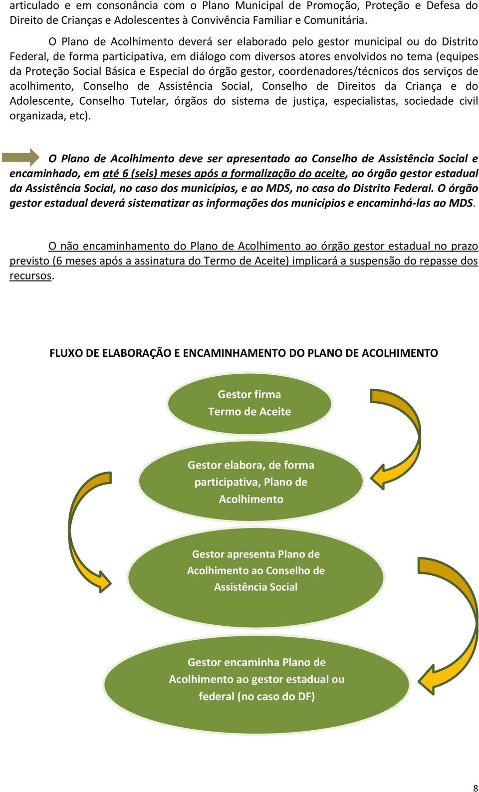 e Especial do órgão gestor, coordenadores/técnicos dos serviços de acolhimento, Conselho de Assistência Social, Conselho de Direitos da Criança e do Adolescente, Conselho Tutelar, órgãos do sistema