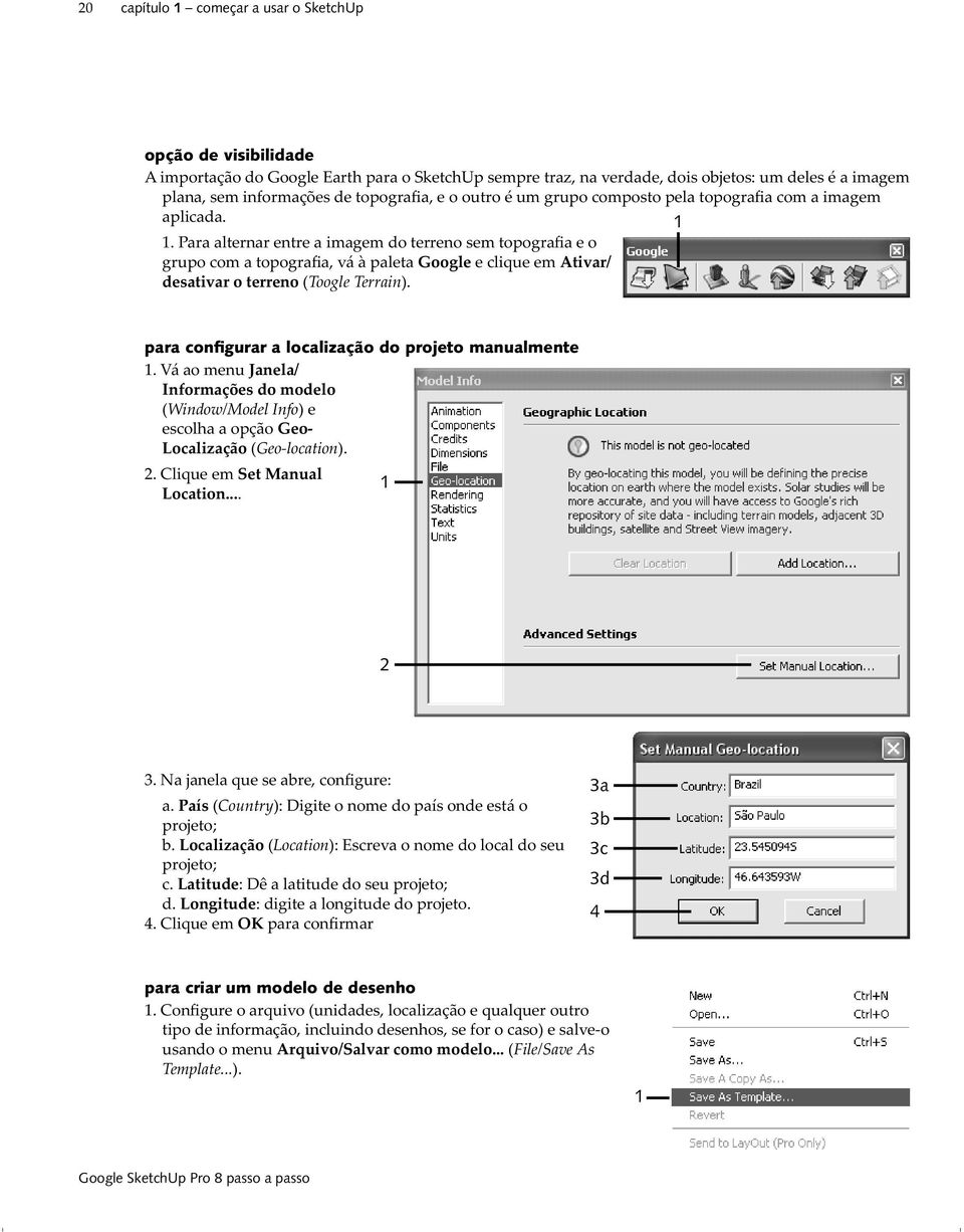 a localização do projeto manualmente