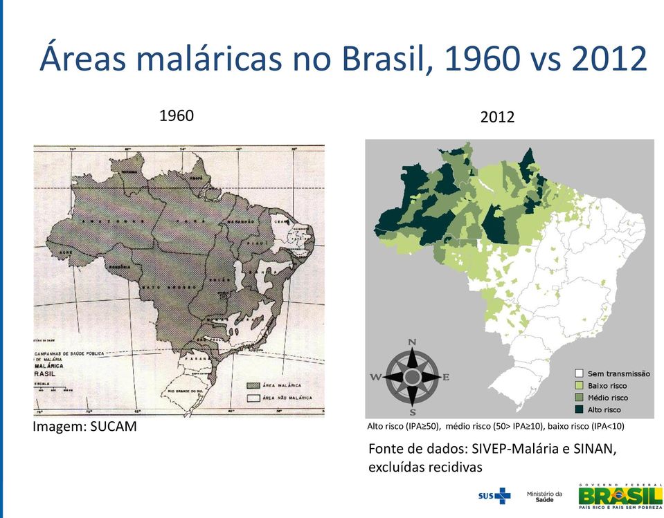 risco (50> IPA 10), baixo risco (IPA<10) Fonte