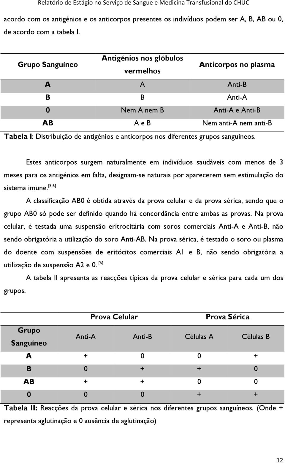 anticorpos nos diferentes grupos sanguíneos.