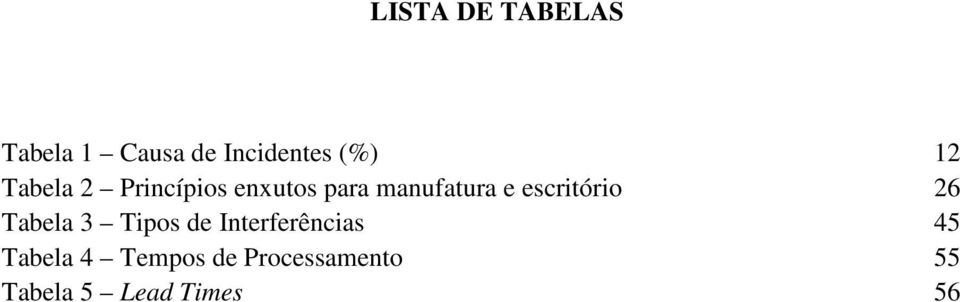 escritório 26 Tabela 3 Tipos de Interferências 45