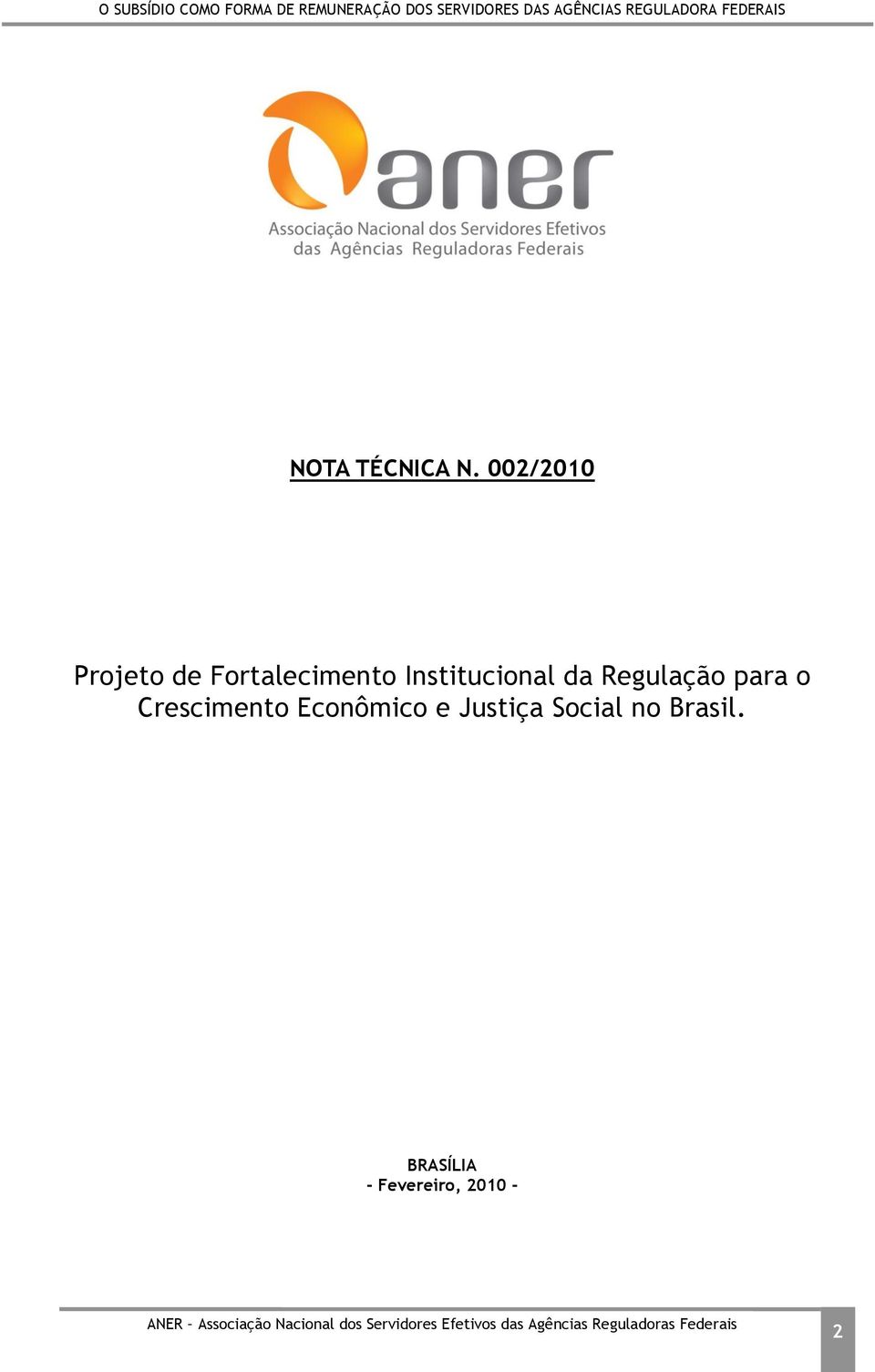 Institucional da Regulação para o