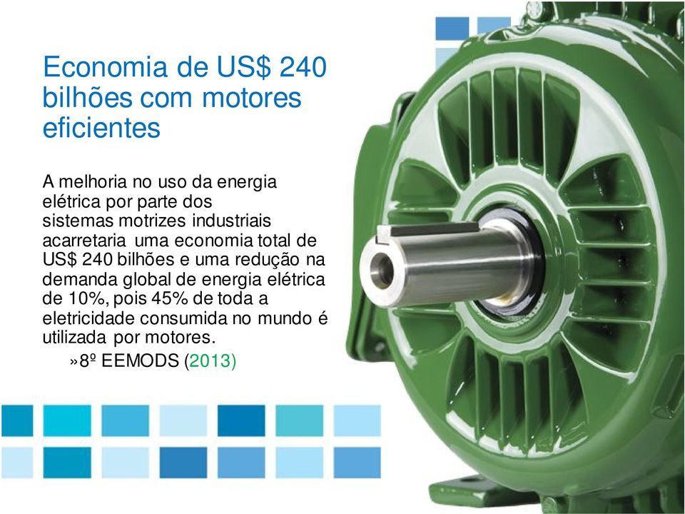 de US$ 240 bilhões e uma redução na demanda global de energia elétrica de 10%, pois