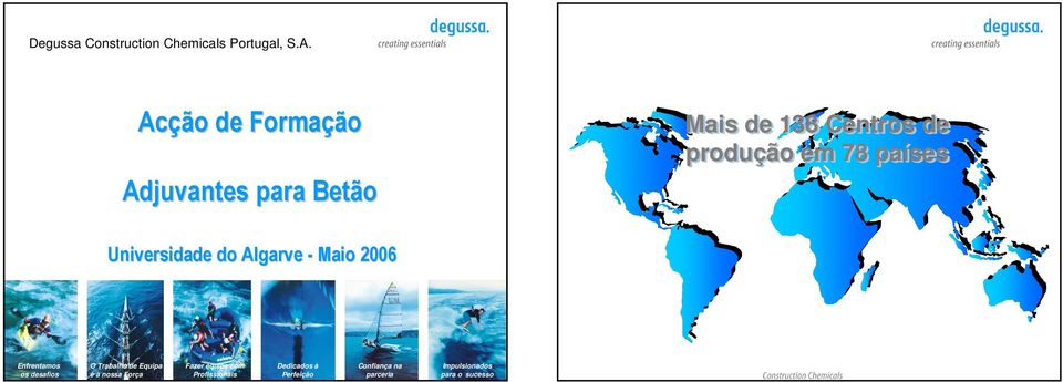 países Universidade do Algarve - Maio 2006 Enfrentamos os desafios O Trabalho de