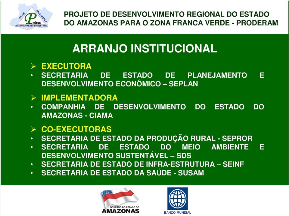 SECRETARIA DE ESTADO DA PRODUÇÃO RURAL - SEPROR SECRETARIA DE ESTADO DO MEIO AMBIENTE E