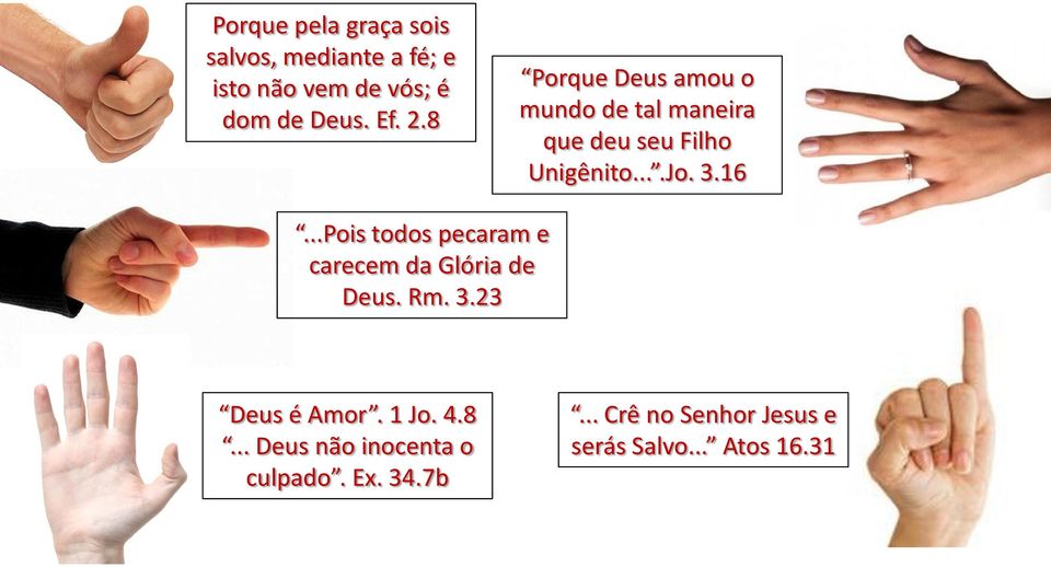 ..Pois todos pecaram e carecem da Glória de Deus. Rm. 3.23 Deus é Amor. 1 Jo. 4.8.