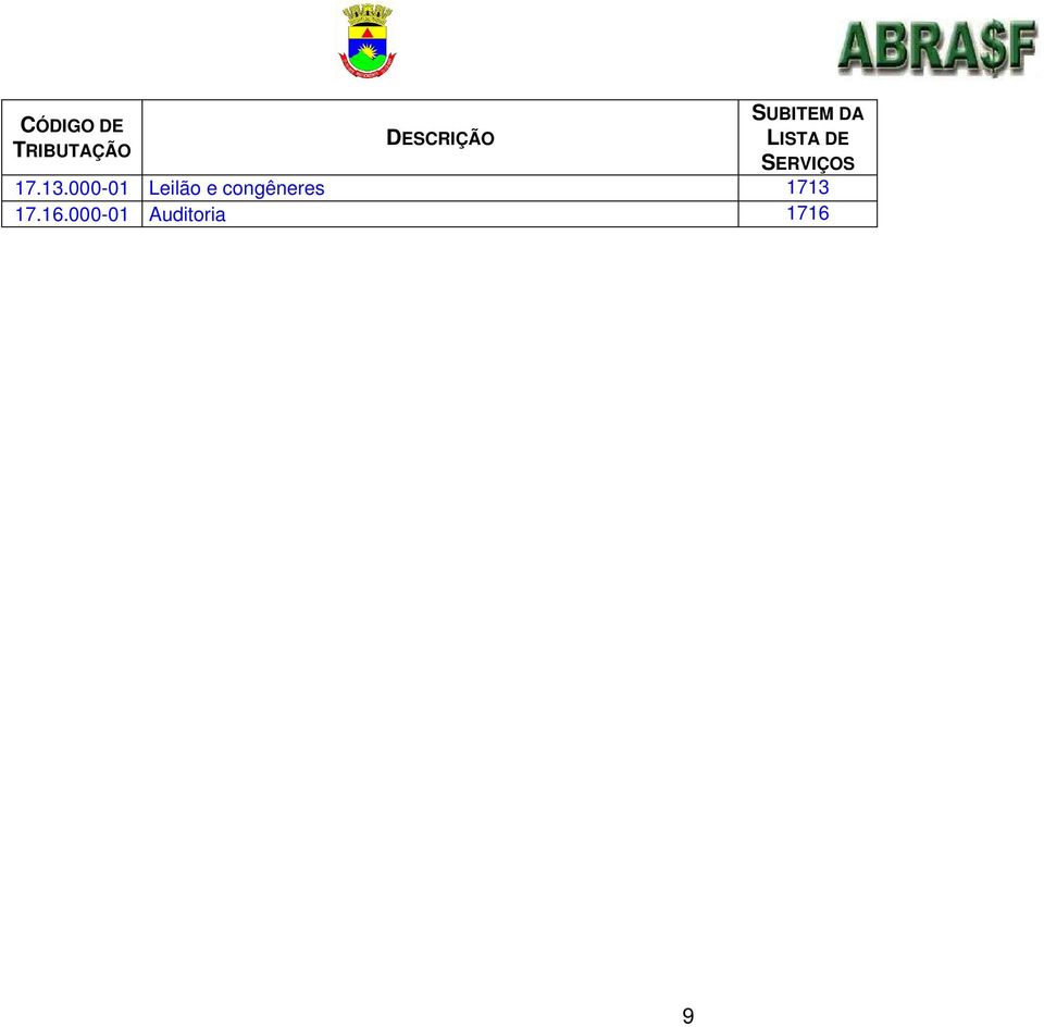 13.000-01 Leilão e congêneres